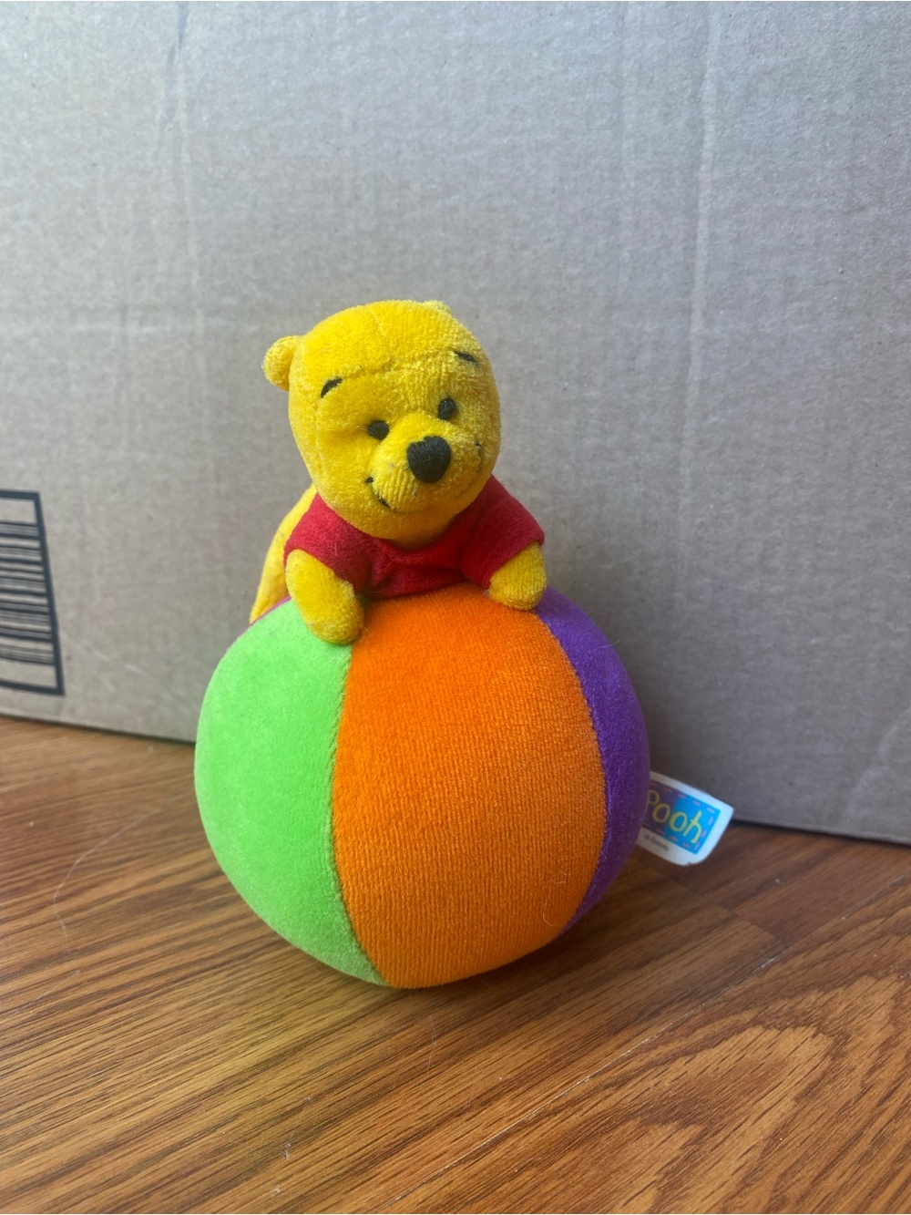 vintage Disney Winnie the Pooh Roly Poly Bell Rattle Ball